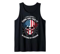 Segunda Enmienda Skull Come and Take It USA Freedom Retro Camiseta sin Mangas