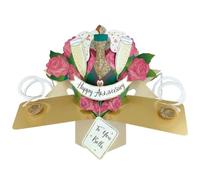 Segunda naturaleza Pop Ups "botella de champán Tarjeta de felicitación de aniversario"