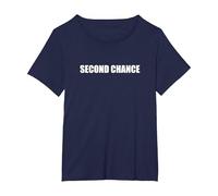 Segunda Oportunidad Camiseta, Mujer Tallas Grandes, Azul Marino, 6XL Grande