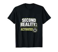 Segunda realidad activado 3D Neon Power Icon Camiseta