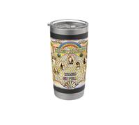 Segundo álbum de ayuda de Lynyrd Skynyrd Art Retro 70s Faith Rock Vaso térmico de acero inoxidable de doble pared