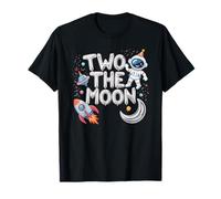 Segundo cumpleaños de Two The Moon Birthday Boy, astronauta del espacio exterior Camiseta