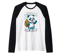 Segundo Grado Aquí Vuelvo Al Primer Día De Escuela Panda Camiseta Manga Raglan