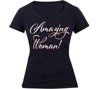Segura Amanda Camiseta de damas, Azul marino, Talla XL