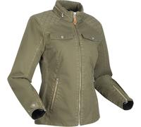 Segura Bahia Chaqueta textil de moto para mujer, verde-marrón, tamaño 44