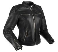 Segura Curtis Chaqueta de cuero de moto para mujer, negro, tamaño 40