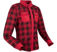 Segura Jovan Camisa de moto, negro-rojo, tamaño L para Hombres