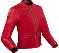 Segura Curve Chaqueta de cuero para moto, rojo, tamaño 38 para Mujer