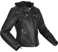 Segura Dorian 2 Chaqueta de cuero para moto de mujer, negro, tamaño 48