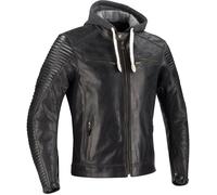 Segura Dorian Chaqueta de cuero moto, negro, tamaño S para Hombres