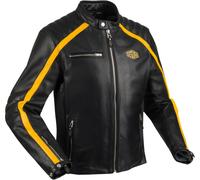 Segura Formula Chaqueta de cuero para moto, negro/amarillo, Talla S