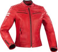 Segura Funky Chaqueta de cuero de motocicleta para damas, rojo, Talla 38