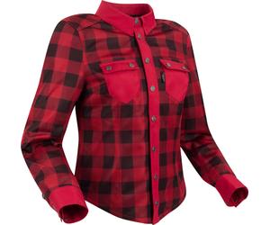 Segura Jovan Camisa de moto para mujer, negro-rojo, tamaño 42