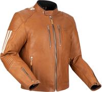 Segura Orion Chaqueta de cuero impermeable para motocicleta, beige, tamaño 4XL para Hombres