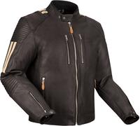 Segura Orion Chaqueta de cuero impermeable para motocicleta, marrón, tamaño M para Hombres