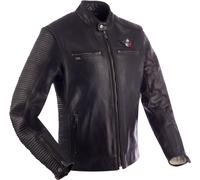Segura Riverton Chaqueta de cuero para moto, negro, tamaño 3XL para Hombres