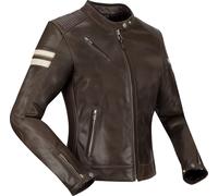 Segura Romeo, chaqueta de cuero impermeable mujer T5 male Marrón Oscuro/Blanco