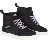 Segura Santana Botas de moto para mujer, negro-lila, tamaño 41