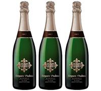 Segura Viudas Cava Brut Reserva - 0,75 l - Pack de 3 botellas - 2250 ml