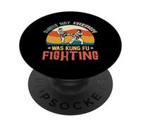 Seguramente No Todo el Mundo Fue Kung Fu Luchando Vintage Retro PopSockets PopGrip Adhesivo