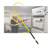 Seguridad Aislada De Alto Voltaje,Gancho De Rescate Aislado En Forma De U,Herramientas De Electricista Aisladas Contra Incendios,Aberturas De 16,5 Pulgadas(Yellow,150cm)