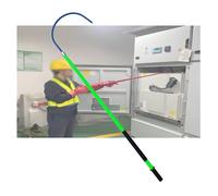 Seguridad Aislada De Alto Voltaje,Gancho De Rescate Aislado En Forma De U,Herramientas De Electricista Aisladas Contra Incendios,Aberturas De 16,5 Pulgadas(Green,150cm)