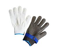Seguridad Anticorte, Paquete de Hebilla de Muñeca Ajustable para Procesamiento de Carne, Acero Inoxidable y Nailon, 2 uds. (GRAY)