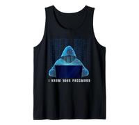 Seguridad Cibernética Contraseña Humor Hacker Ético IT Pro Meme Camiseta sin Mangas