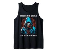 Seguridad Cibernética Mundo Seguro Ético Hacker Tech Diseño Camiseta sin Mangas