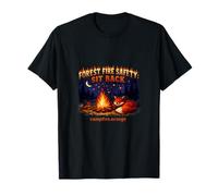Seguridad contra Incendios forestales fogata Naranja Zorro Naturaleza diseño Camiseta