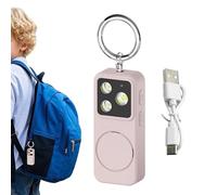 Seguridad de alarma personal - Alarma de autodefensa, batería recargable para llavero de 7,6 x 2,5 cm, cuerpo de metal compacto con fácil activación, dispositivo de seguridad con alerta fuerte de
