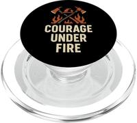 Seguridad en el Lugar de Trabajo | Coraje bajo Fuego | Regalo del día de la Seguridad contra incendi PopSockets PopGrip para MagSafe