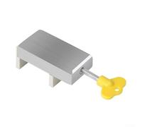 Seguridad infantil para cerradura de ventana deslizante para ventanas con llave. Construcción de aleación de aluminio que se adapta a pistas de más de 0.47 pulgadas de ancho por debajo de 0.6 pulgadas