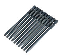 SEGURIDAD MAGNÉTICA Cabezal de la estrella Bits Kit High Tardness T25 Terrantilleros eléctricos adecuados Terretería Herramienta de alimentación 10 PCS 100 mm 1/4 Hex vástago