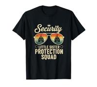 Seguridad Pequeña Hermana Protección Escuadrón Divertido Gran Hermano Camiseta