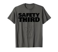 Seguridad Tercer Dedo perdido Divertido Seguridad Tercero Camiseta