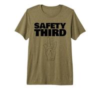 Seguridad Tercer Dedo perdido Divertido Seguridad Tercero Camiseta Premium
