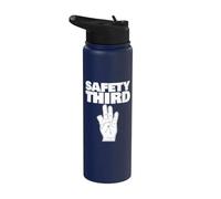 Seguridad Tercer dedo perdido divertido Seguridad Tercero Stainless Steel Insulated Water Bottle