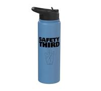 Seguridad Tercer dedo perdido divertido Seguridad Tercero Stainless Steel Insulated Water Bottle