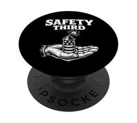 Seguridad Tercer Divertido Sarcástico 4 de Julio Seguridad Tercera PopSockets PopGrip Adhesivo
