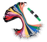 Segus Cinta Llaves Cuello, 50 Piezas Colgante para Llaves de Cuello, Lanyard con Hebilla de Seguridad, para Negocios, Oficinas, Escuelas (10 Colores)