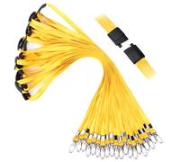 Segus Cuelga Llaves Cuello, 20 Piezas Cinta Cuello Llaves con Clip de Seguridad, Lanyards de Imitación de Nylon, para Negocios, Oficinas, Escuelas (Amarillo)