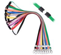 Segus Lanyard, 10 Piezas Llavero Cuello, Colgante para Llaves de Cuello con Clip de Seguridad, Cinta para Llaves con Hebillas Giratorias Metálicas, para Silbidos y Insignias