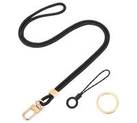 Segus Lanyard Negro, 1 Pieza Cuelga Llaves Cuello, Cinta Cuello Llaves con Hebillas Giratorias Metálicas, Lanyard Enfermera, Lanyards para Entusiastas de las Actividades al Aire Libre