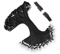 Segus Lanyard Negro, 50 Piezas Lanyards con Cierre de Seguridad, Cinta Cuello Llaves con Hebillas Giratorias Metálicas, Colgante para Llaves de Cuello, para Enfermeras y Profesores