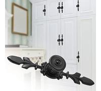 Segutage Tiradores de Puerta de Estilo Vintage, Manija de Cajón Europea, Tiradores para Muebles de Aleación de Zinc con Tornillosn para el Hogar Oficina Dormitorio Cocina (Negro)