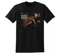 SEGY8876S Diana Krall T Shirt Turn up The Quiet Vinyl CD Cover Black M