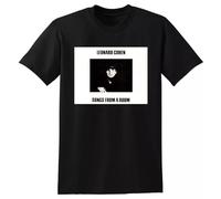 SEGY8876S Leonard Cohen T Shirt Songs from a Room Vinyl CD Cover Black L