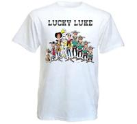 SEGY8876S Lucky Luke All Stars Movie Poster T Shirt White 3XL