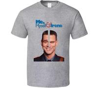 SEGY8876S Me Myself and Irene Carrey Retro Comedy Movie T Shirt Grey S